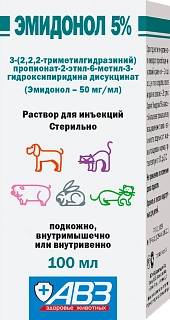 Эмидонол 5% раствор для инъекций: описание, применение, купить по цене производителя