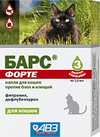 Bars Forte fleas and ticks drops for cats
