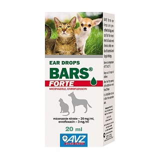Bars Forte ear drops for dogs and cats: description, application, buy at manufacturer's price
