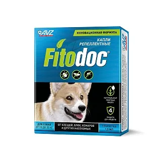 FITODOC® КАПЛИ РЕПЕЛЛЕНТНЫЕ для собак: описание, применение, купить по цене производителя