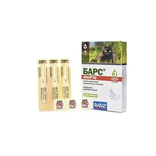 Барс Форте капли для кошек против блох и клещей: описание, применение, купить по цене производителя