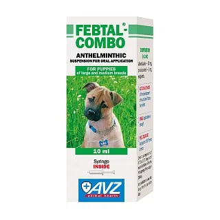 Febtal combo suspension for dogs and puppies: description, application, buy at manufacturer's price