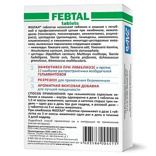 Фебтал таблетки: описание, применение, купить по цене производителя