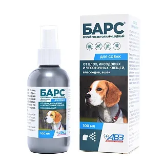 Bars spray insectoacaricidal for dogs: description, application, buy at manufacturer's price