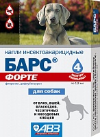 Bars Forte fleas and ticks drops for dogs