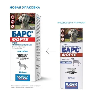 Барс Форте спрей для собак: описание, применение, купить по цене производителя