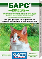 БАРС® классик капли против блох и клещей для кошек