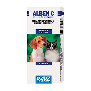 Alben C for dogs and cats  tablets: description, application, buy at manufacturer's price