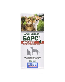 Барс Форте капли ушные: описание, применение, купить по цене производителя