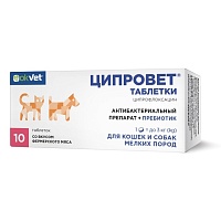 Ciprovet tablets for cats, puppies and small dogs