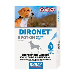 Dironet SPOT ON adult dogs: description, application, buy at manufacturer's price