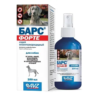 Барс Форте спрей для собак: описание, применение, купить по цене производителя