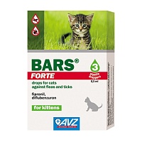 Bars Forte fleas and ticks drops for kittens
