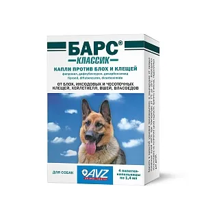 БАРС® классик капли против блох и клещей для собак: описание, применение, купить по цене производителя