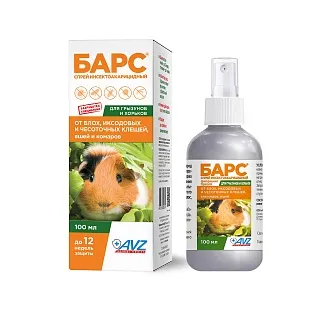 Барс спрей инсектоакарицидный для грызунов и хорьков: описание, применение, купить по цене производителя